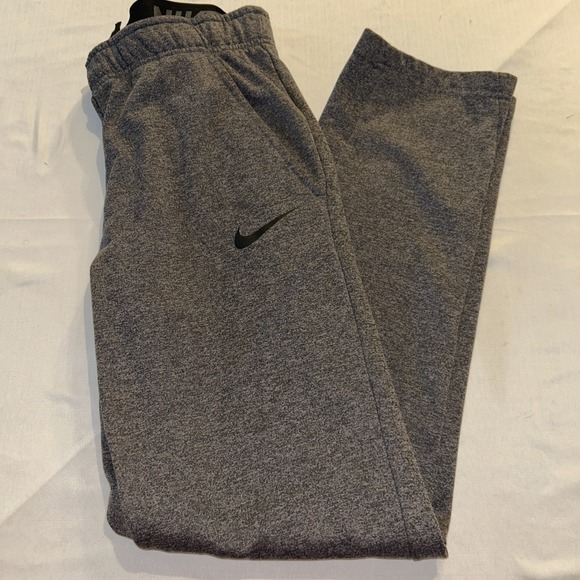 Nike Dri Fit Therma Training Pants Men's Size Small Heather Gray Polyester - Picture 1 of 8